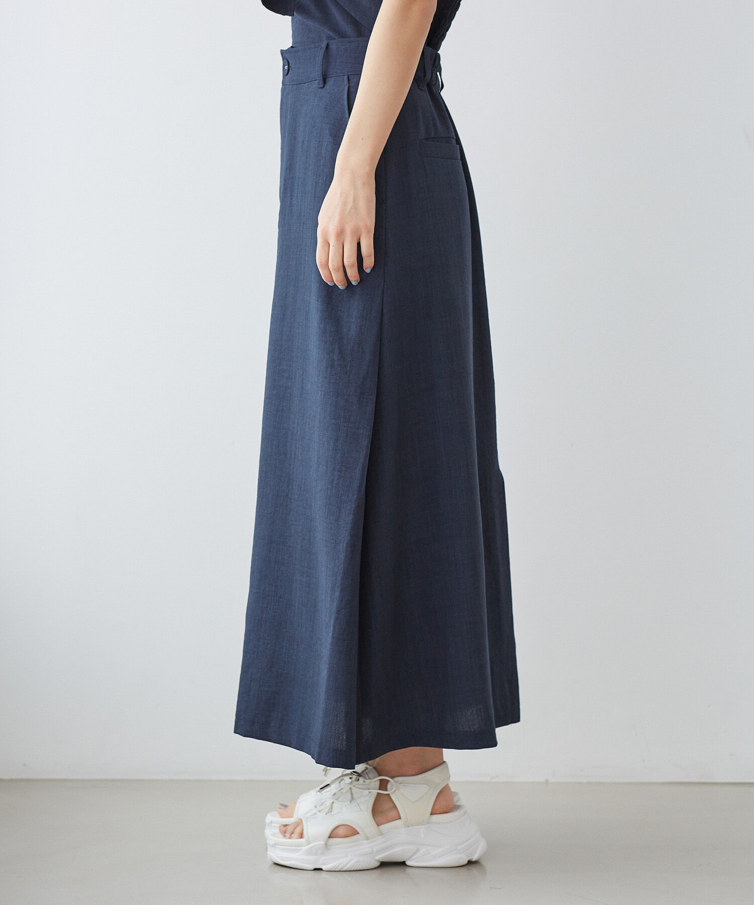 VIS「美easyリネンライクAラインスカート【洗える】【低身長～高身長】」|スカート|