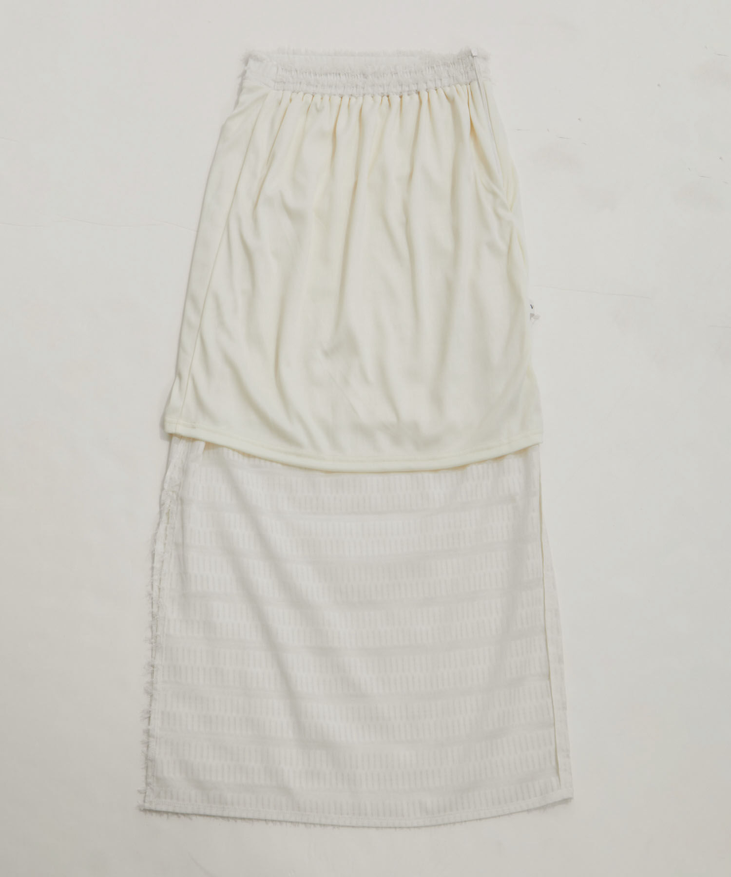 VIS「【洗える】フリンジジャガードスリット入りロングスカート」|スカート|