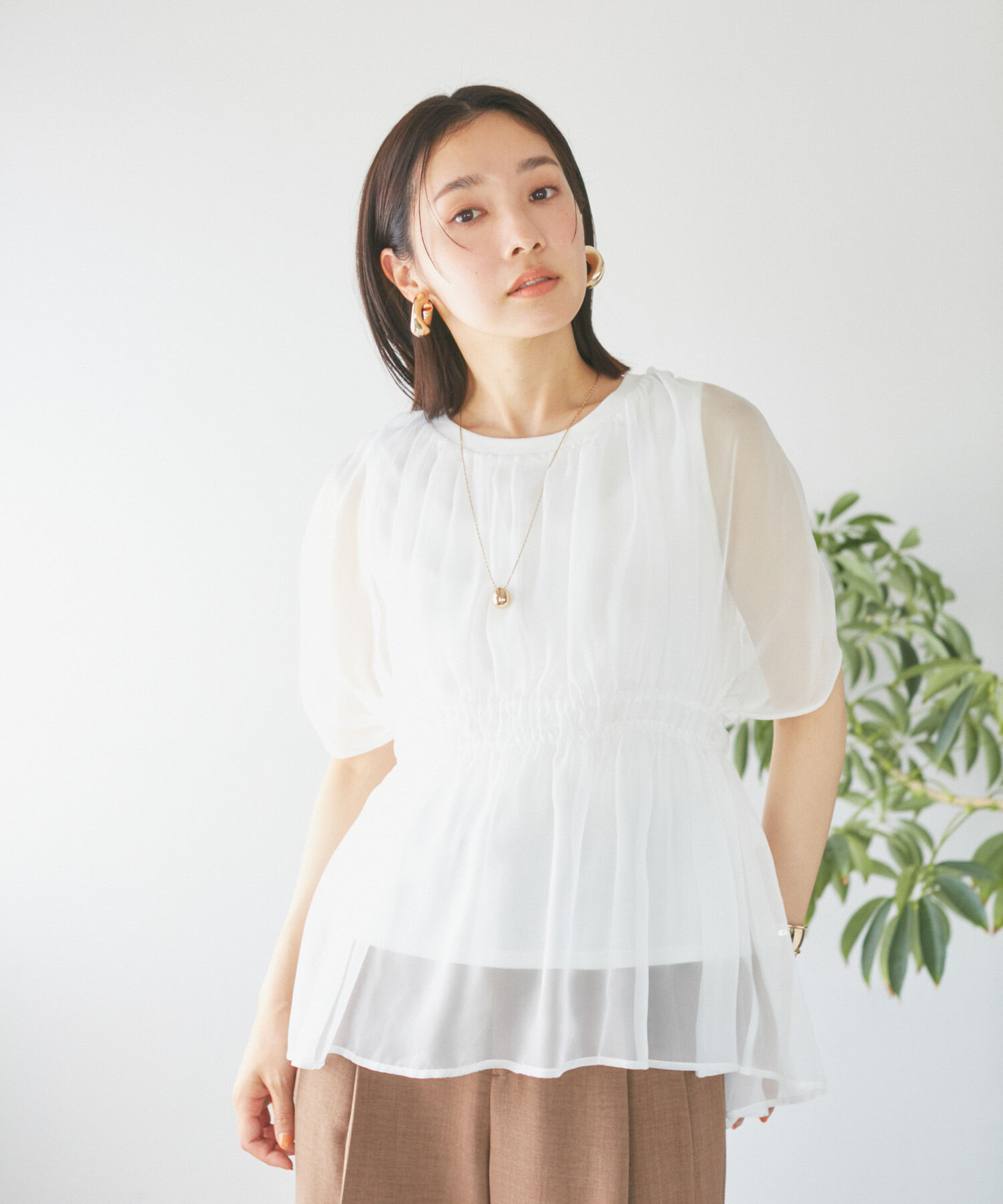 VIS「【洗える】シアードッキングプルオーバー」|Tシャツ・カットソー|