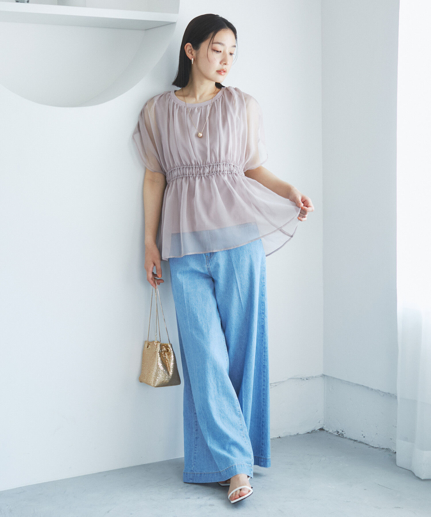 VIS「【洗える】シアードッキングプルオーバー」|Tシャツ・カットソー|