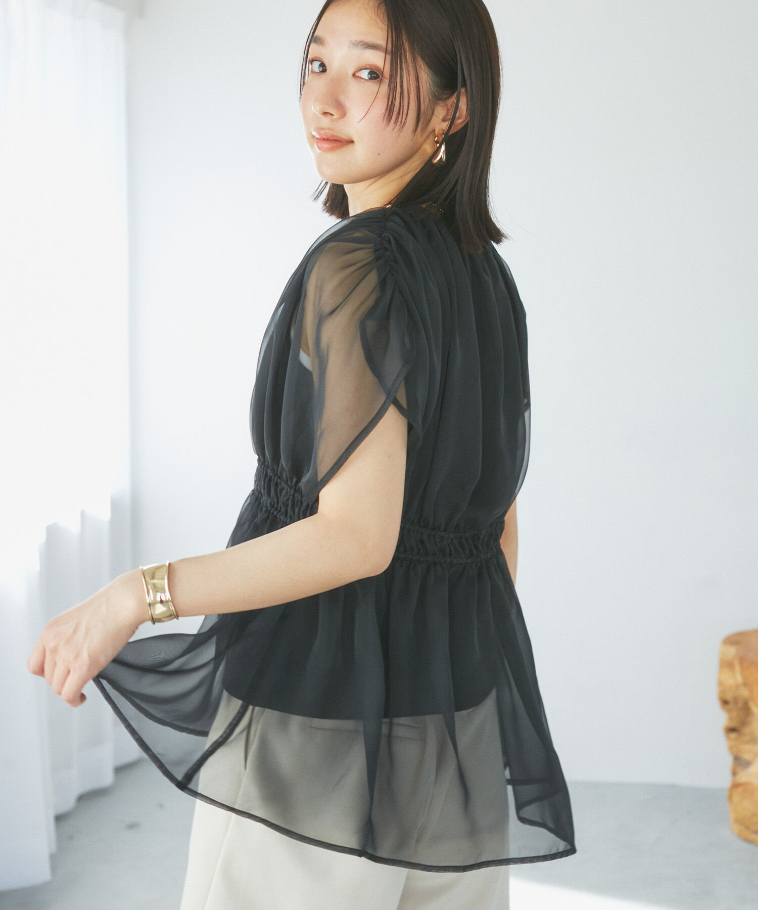 VIS「【洗える】シアードッキングプルオーバー」|Tシャツ・カットソー|