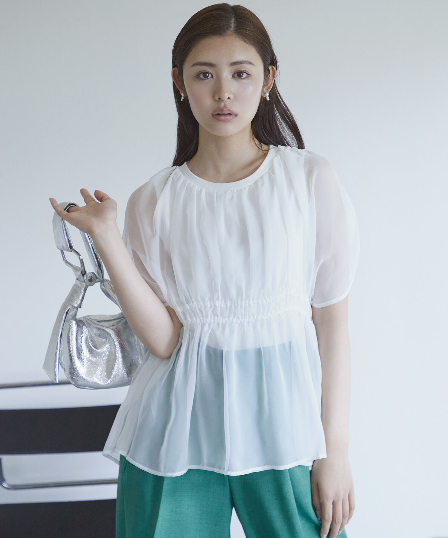 VIS「【洗える】シアードッキングプルオーバー」|Tシャツ・カットソー|ホワイト(10)