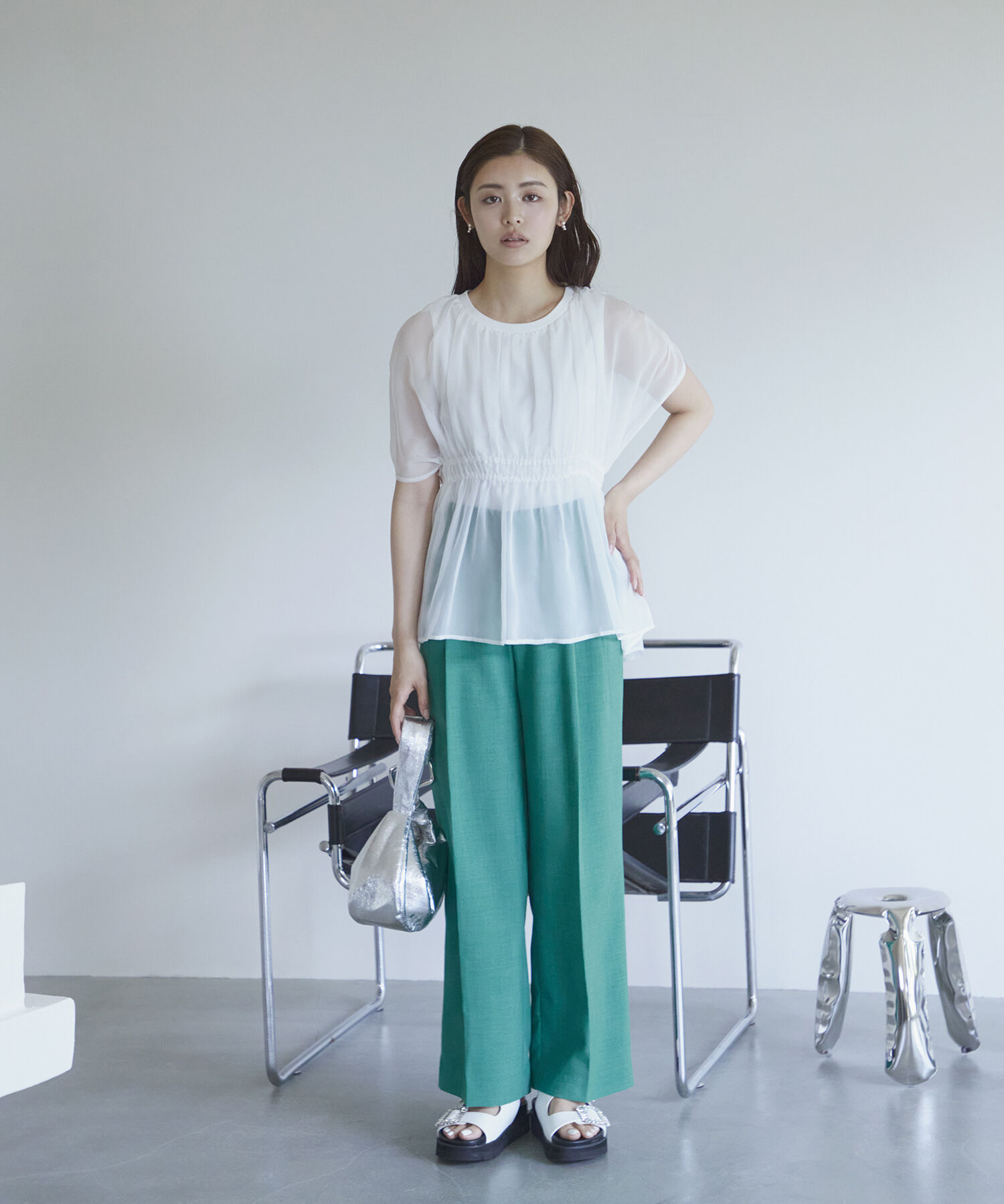 VIS「【洗える】シアードッキングプルオーバー」|Tシャツ・カットソー|