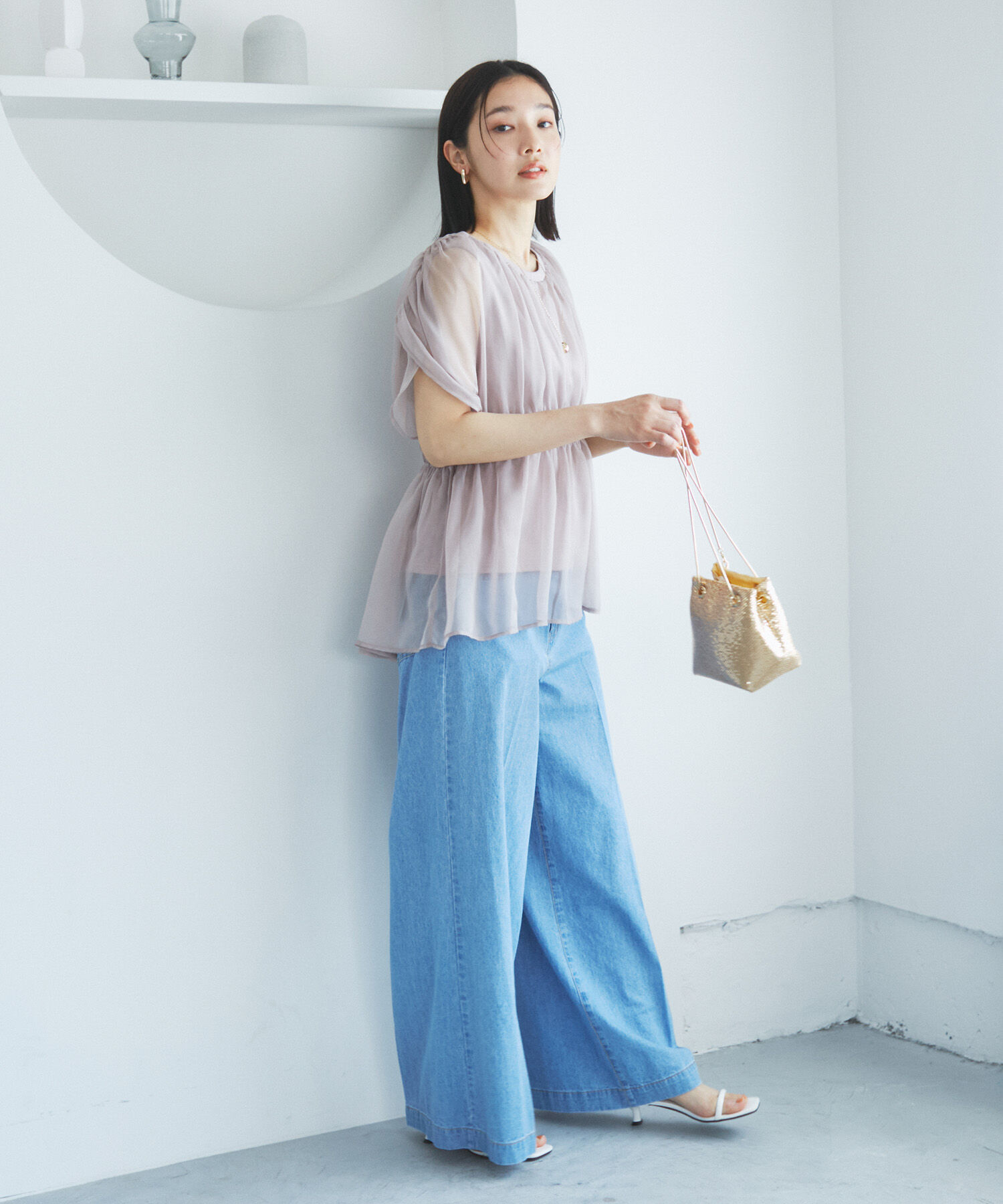 VIS「【洗える】シアードッキングプルオーバー」|Tシャツ・カットソー|