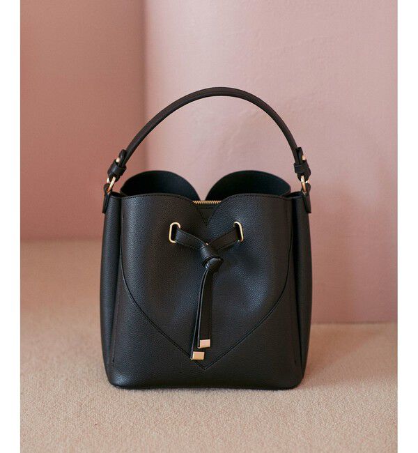 VIS「【累計4万点突破】【2WAY】ハートカットバッグ/追加」|ショルダー・メッセンジャー|ブラック(01)