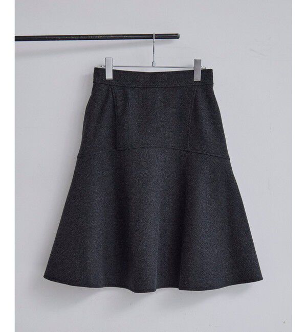 VIS「【洗える】ジャージメルトンニーレングスセミフレアスカート」|スカート|