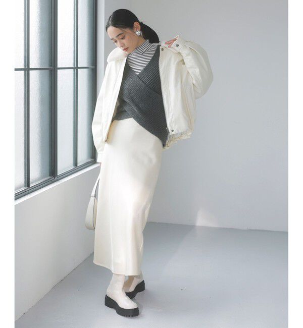 VIS「ふんわりカシュクールニットプルオーバー」|ニット・セーター|