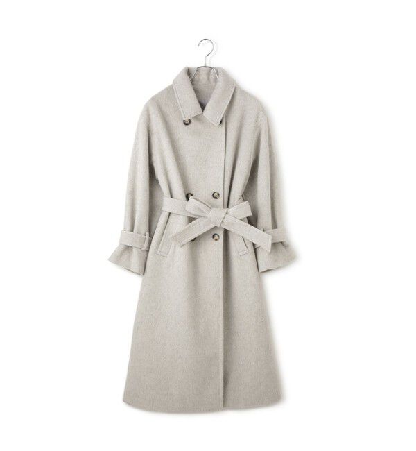 VIS「【2WAY】シャギーロングコート」|ステンカラーコート|