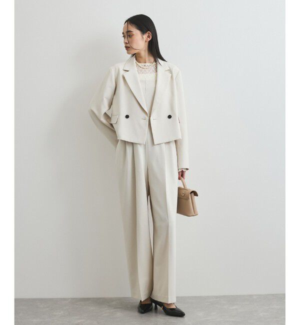 VIS「【洗える】ダブルショートジャケット」|テーラードジャケット|