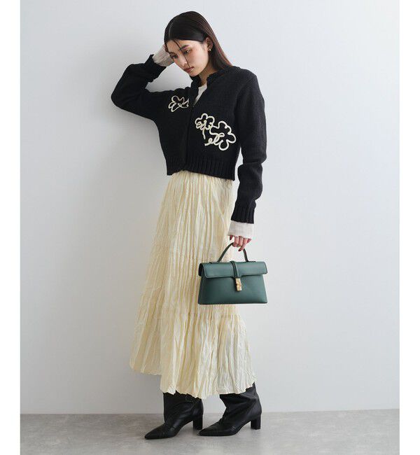 VIS「【WEB限定】刺繍フラワーカーディガン」|カーディガン|