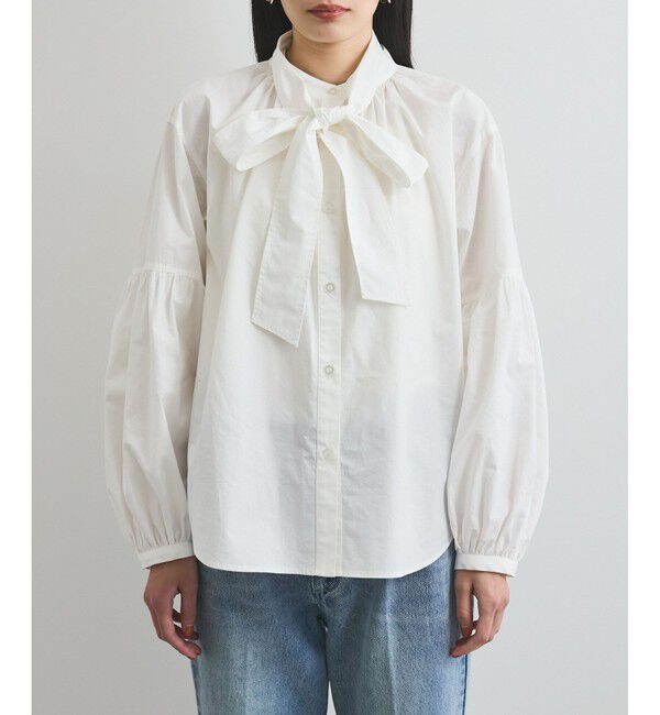 VIS「【洗える】アソートボウタイブラウス(デニム＆シャツ)」|シャツ・ブラウス|