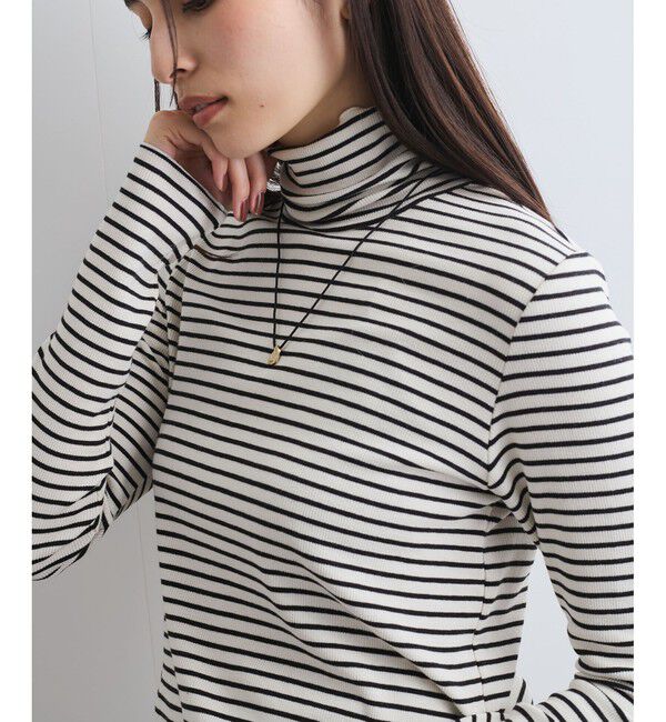 VIS「【静電気防止/洗える 】ハイネック裏起毛テレコカットソー」|Tシャツ・カットソー|シロサブ