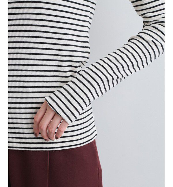 VIS「【静電気防止/洗える 】ハイネック裏起毛テレコカットソー」|Tシャツ・カットソー|