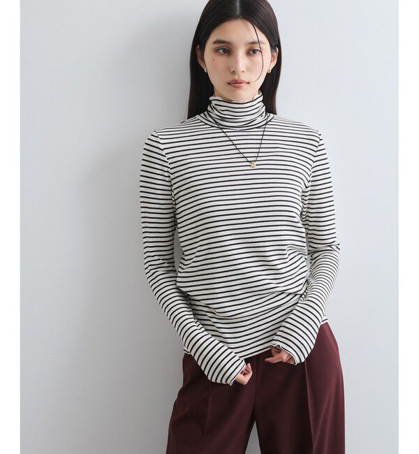 VIS「【静電気防止/洗える 】ハイネック裏起毛テレコカットソー」|Tシャツ・カットソー|