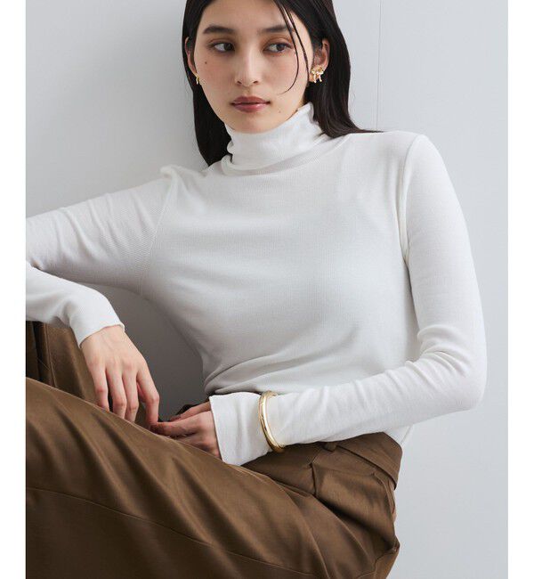 VIS「【静電気防止/洗える 】ハイネック裏起毛テレコカットソー」|Tシャツ・カットソー|