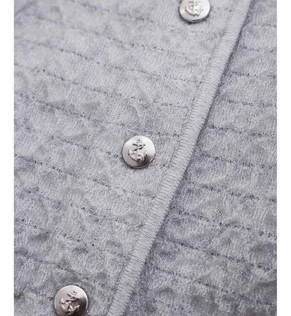 VIS「オーガンジーメタルボタンニットカーディガン」|カーディガン|