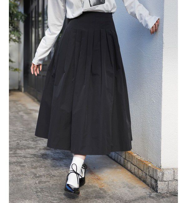 VIS「【洗える】タックプリーツフレアスカート」|スカート|