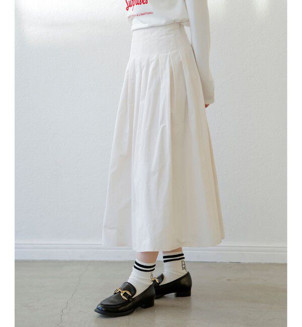 VIS「【洗える】タックプリーツフレアスカート」|スカート|