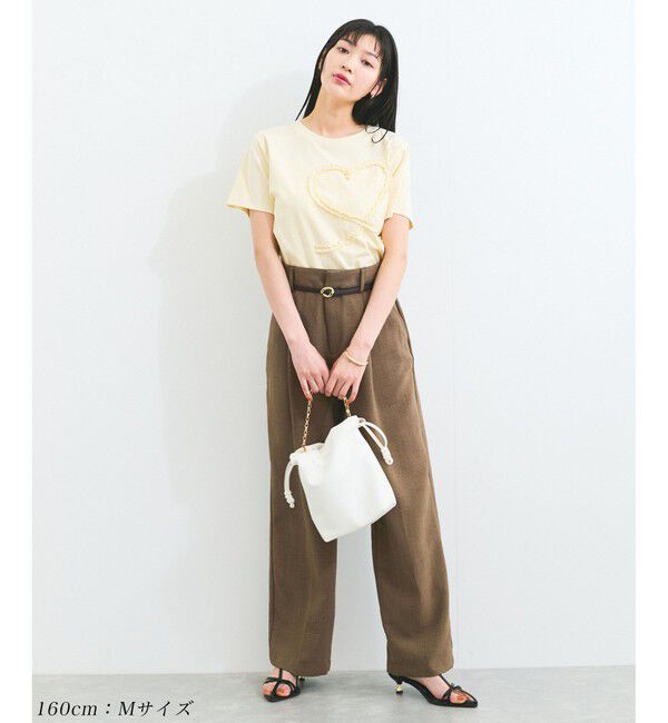 VIS「美easyリネンライクワイドパンツ/イージーケア・接触冷感・セットアップ対応」|スラックス|