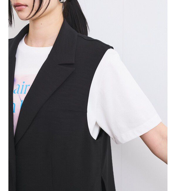 VIS「【セットアップ対応】サイド深スリットジレベスト」|ベスト・ジレ|