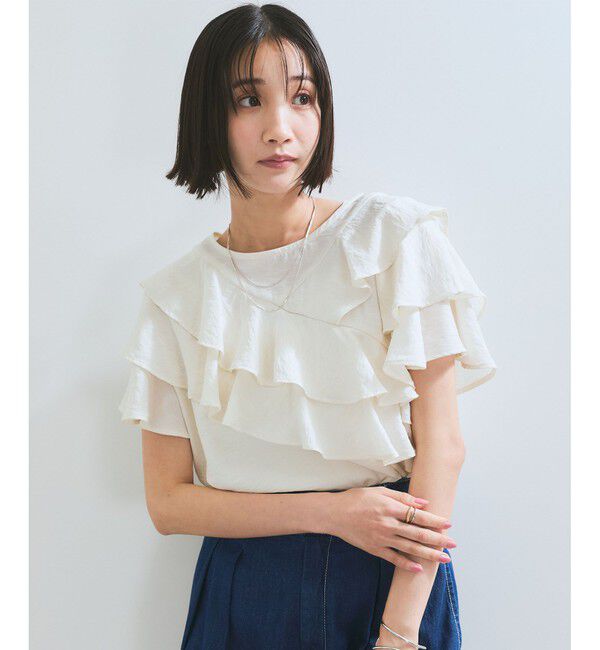 VIS「フリルティアードブラウス」|シャツ・ブラウス|