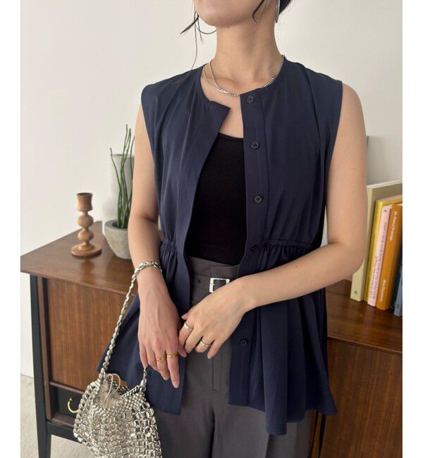 VIS「【WEB限定】ギャザーペプラムブラウス」|シャツ・ブラウス|