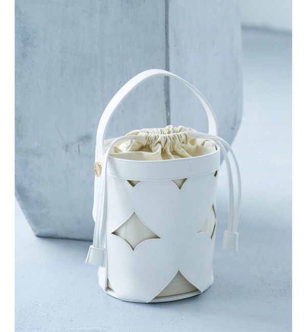 VIS「カットワーク2WAYバッグ」|ハンドバッグ|ホワイト系(13)