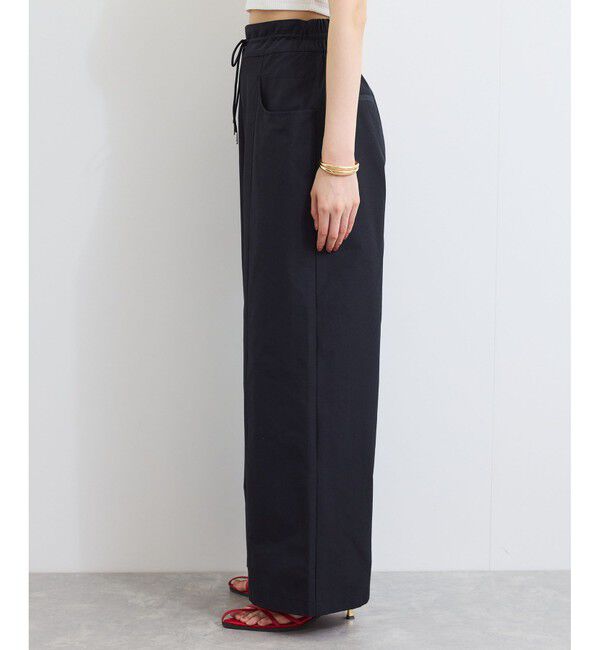 VIS「【接触冷感/洗える】ドロストワイドパンツ」|チノ|