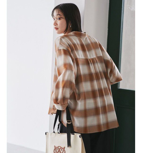 VIS「オンブレチェックオーバーシャツ」|シャツ・ブラウス|