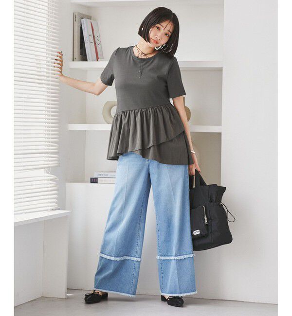 VIS「ペプラムドッキングプルオーバー」|Tシャツ・カットソー|