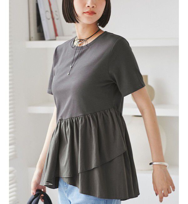 VIS「ペプラムドッキングプルオーバー」|Tシャツ・カットソー|
