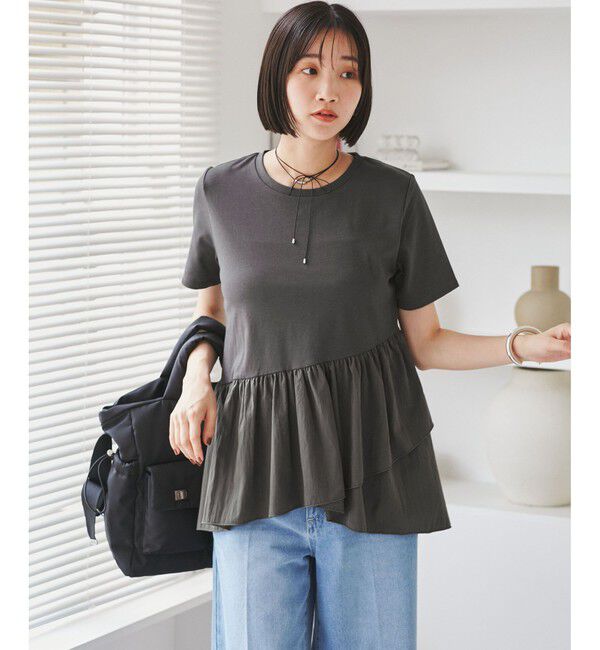 VIS「ペプラムドッキングプルオーバー」|Tシャツ・カットソー|