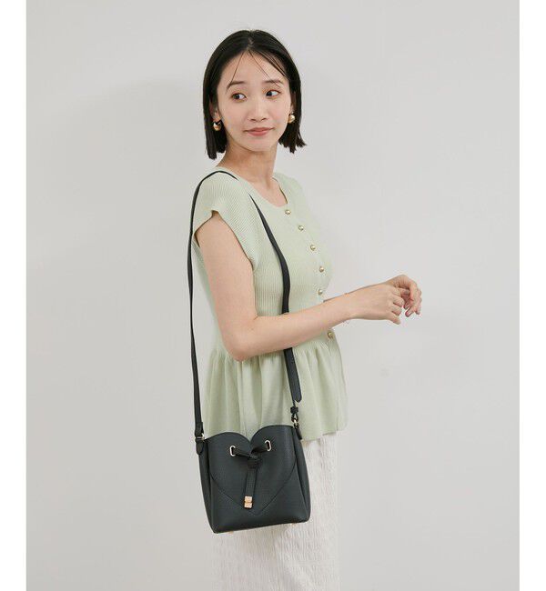 VIS「【アンチピリング/洗える】美SMARTショートスリーブペプラムニット」|ニット・セーター|