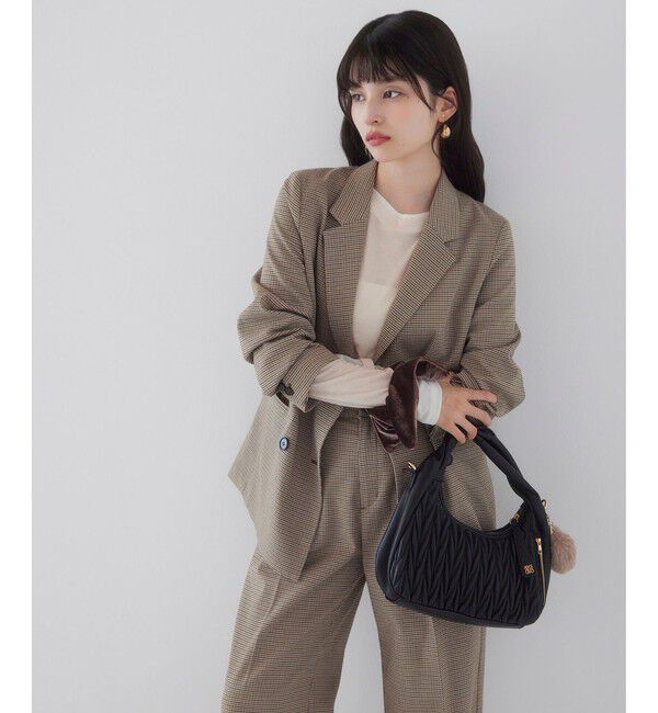 VIS「【美easy】ウーリッシュダブルブレストテーラードジャケット【セットアップ対応/洗える】」|テーラードジャケット|