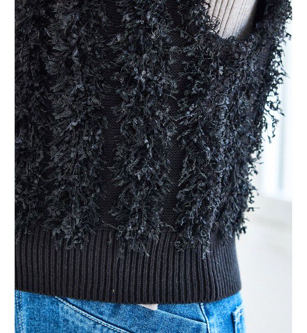 VIS「【2WAY】フリンジニットベスト」|ベスト・ジレ|