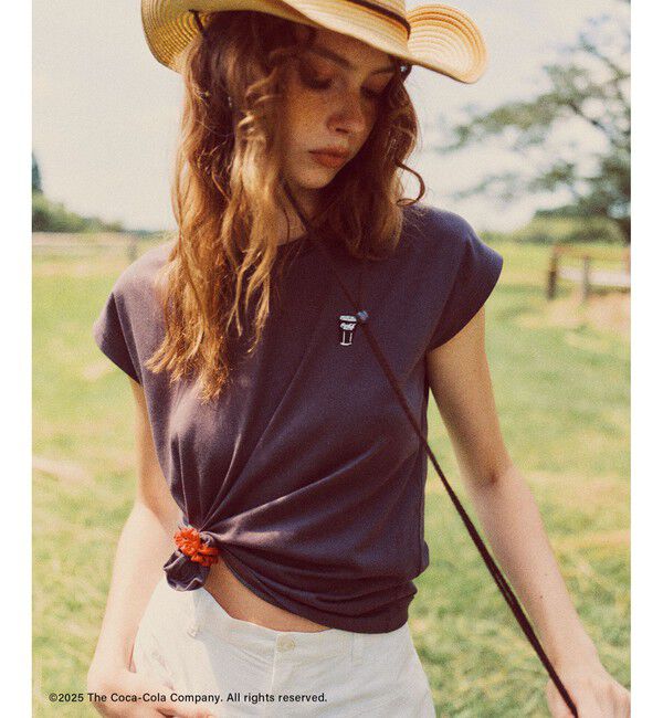VIS「【Coca-Cola】VIS別注ロゴプリントフレンチTシャツ」|Tシャツ・カットソー|