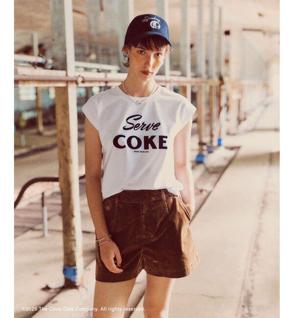 VIS「【Coca-Cola】VIS別注ロゴプリントフレンチTシャツ」|Tシャツ・カットソー|