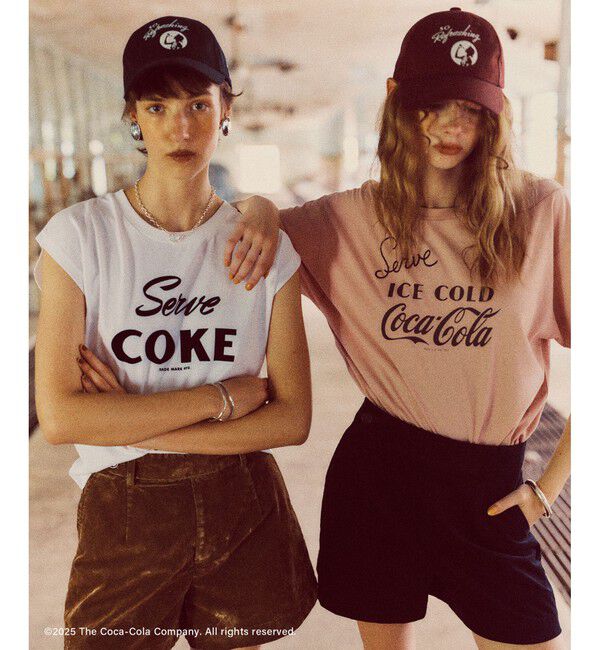 VIS「【Coca-Cola】VIS別注ロゴプリントフレンチTシャツ」|Tシャツ・カットソー|