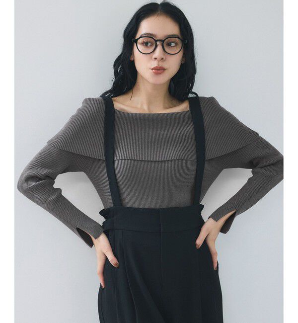 VIS「オフショルダーモチモチリブニット」|ニット・セーター|