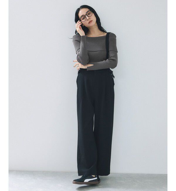 VIS「オフショルダーモチモチリブニット」|ニット・セーター|