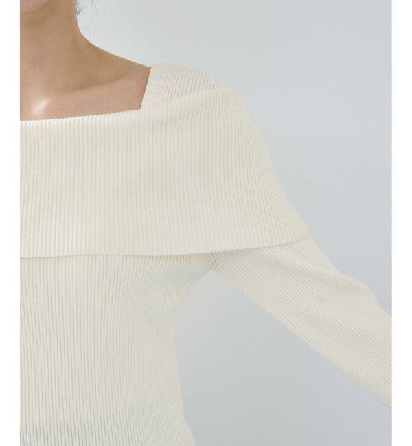 VIS「オフショルダーモチモチリブニット」|ニット・セーター|