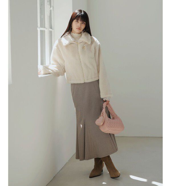 VIS「ブローチ付きアソートファーブルゾン」|ブルゾン・スタジャン|