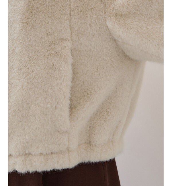 VIS「ブローチ付きアソートファーブルゾン」|ブルゾン・スタジャン|