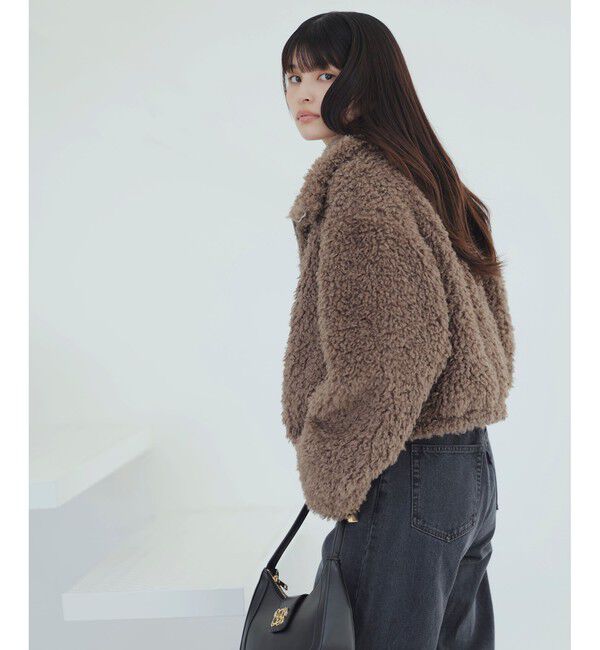 VIS「ブローチ付きアソートファーブルゾン」|ブルゾン・スタジャン|