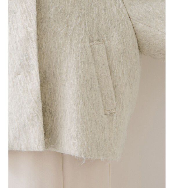 VIS「【アウター総選挙1位】ビッグカラーモモンガシャギーショートコート」|ブルゾン・スタジャン|