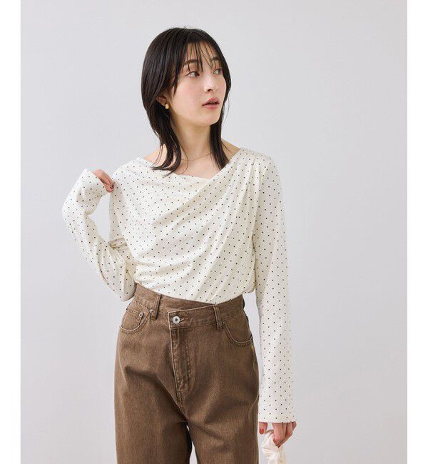 VIS「ドレープオフショルロンT/一部WEB限定カラー・イージーケア」|Tシャツ・カットソー|