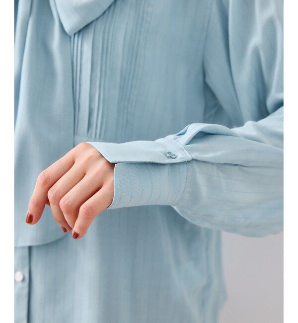 VIS「ランダムピンタックボウタイブラウス」|シャツ・ブラウス|