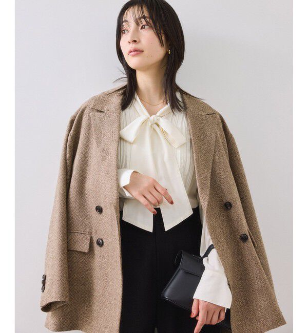 VIS「ランダムピンタックボウタイブラウス」|シャツ・ブラウス|