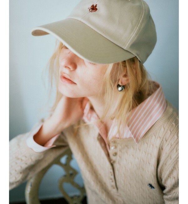 VIS「【POLO BCS】VIS別注ヘンリーネックミニケーブルニットトップス」|ニット・セーター|