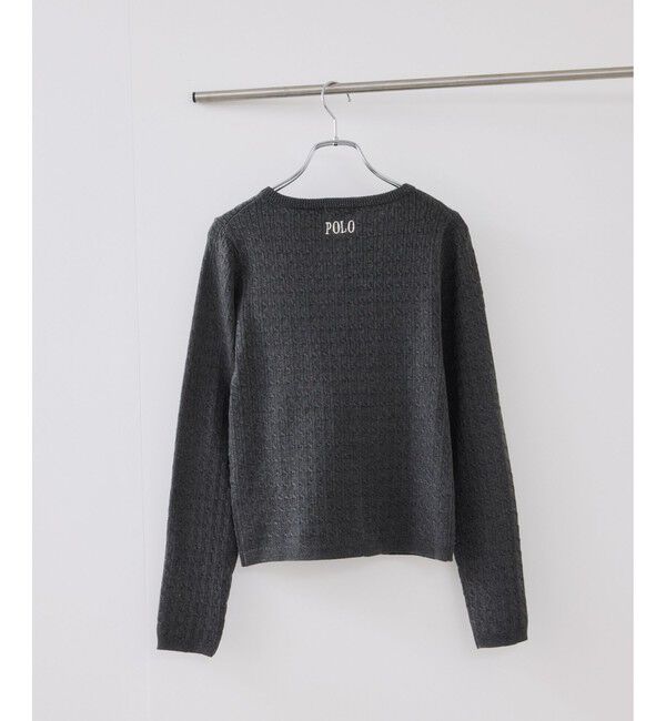 VIS「【POLO BCS】VIS別注ヘンリーネックミニケーブルニットトップス」|ニット・セーター|